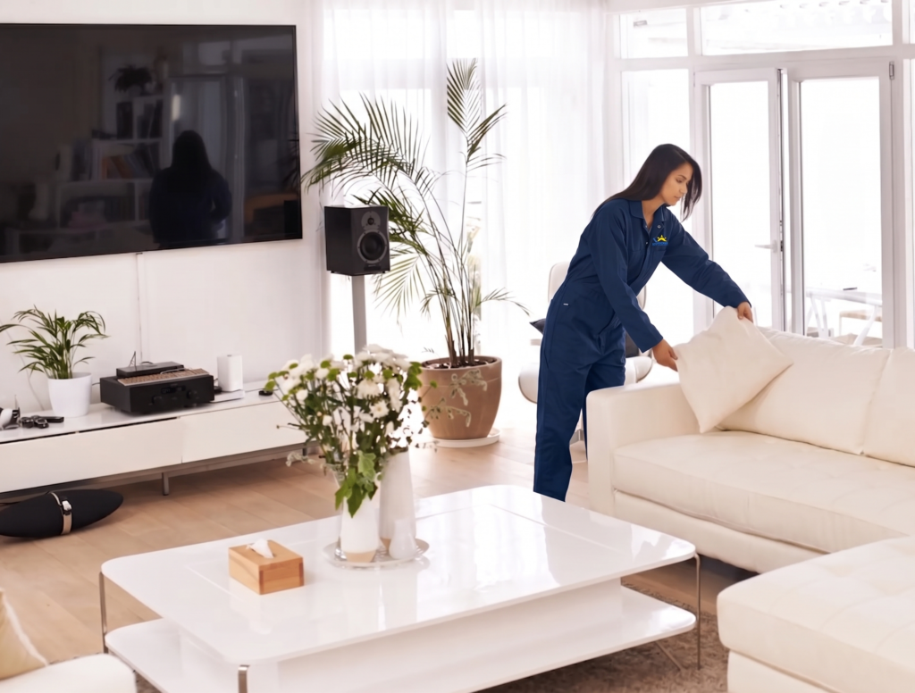Living room preparing for guest