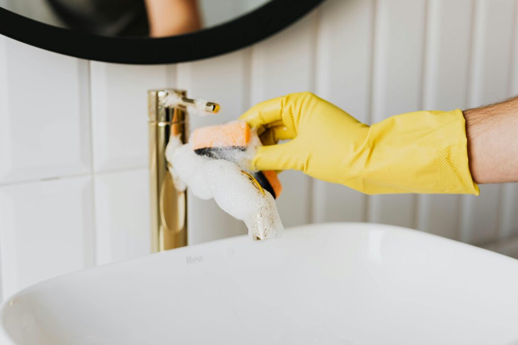 bathroom sink cleaning in Upton