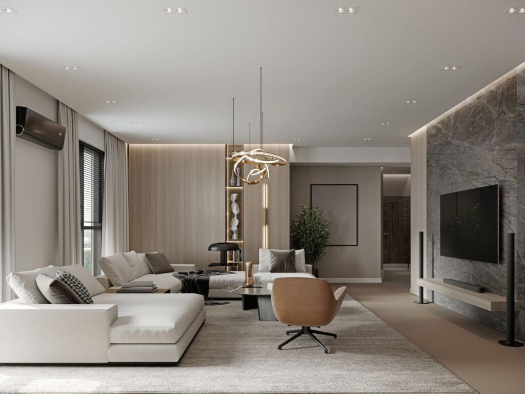 clean living room wide shot in Hopkinton